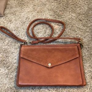 Street Level genuine leather and real suede crossbody bag